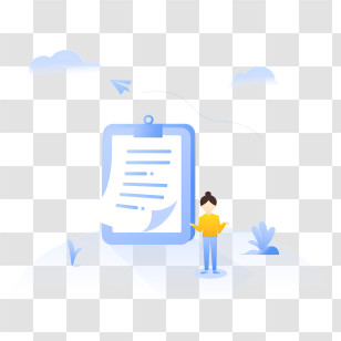 Reading - Blue Clipboard With Paper Transparent PNG