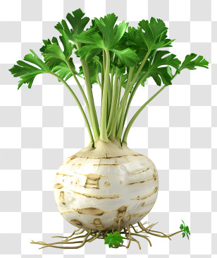 Celeriac - Organic Root Vegetable Transparent PNG