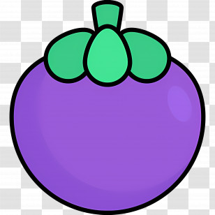 Mangosteen - Purple Mangosteen Fruit Illustration Transparent PNG