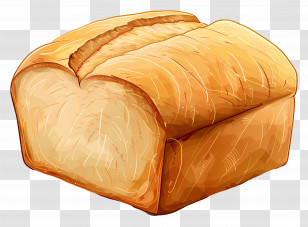 Whole Wheat Bread - Illustration Of Whole Loaf Of Bread Transparent PNG