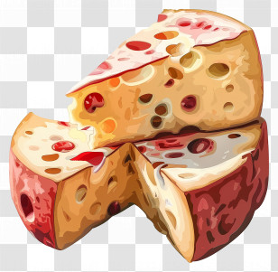 Cheese - Cheese Wedges With Holes Transparent PNG