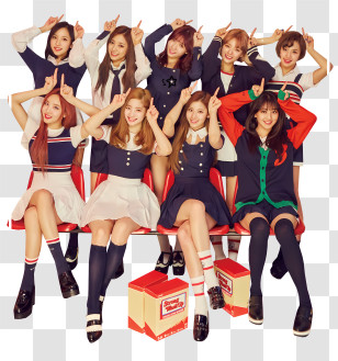 Kpop - Women Posing Together In Coordinated Outfits Transparent PNG