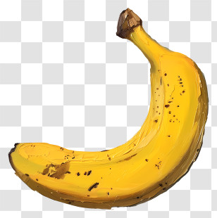 Banana Day - Ripe Yellow Banana Illustration Transparent PNG