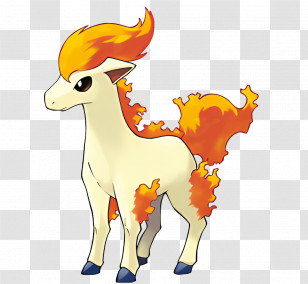 Ponyta - Fiery Horse With Flaming Mane Transparent PNG