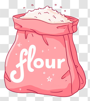 Flour Sack - Pink Flour Bag For Baking Transparent PNG