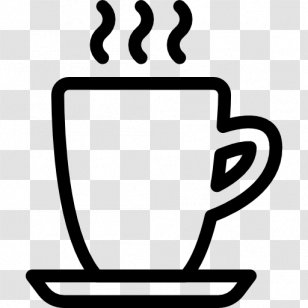 Coffee Cup Espresso Cafe Tea - Black And White Transparent PNG