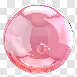 Bubble - Shiny Pink Transparent Bubble Transparent PNG