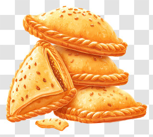 Crispy Fried Pastry - Golden Baked Pastries With Crispy Crust Transparent PNG