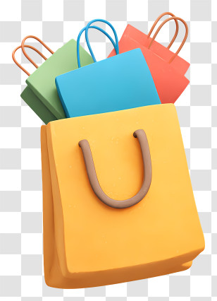 Paper Bag Day - Colorful Shopping Bags For Retail Transparent PNG