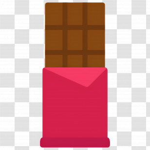 Chocolate Bar - Chocolate Bar In Pink Wrapper Transparent PNG