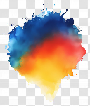 Cute Blob - Colorful Splash Of Watercolor Paint Transparent PNG