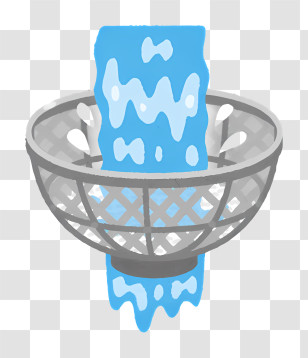 Kitchen Elements - Water Flowing Through Metal Strainer Illustration Transparent PNG