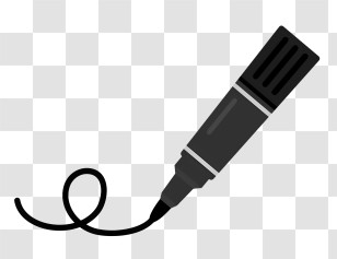 Icon - Black Marker Pen Transparent PNG