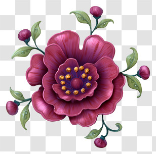 Flower Element - Purple Flower Bloom Transparent PNG