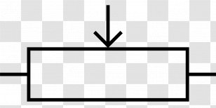 Potentiometer Electronic Symbol Resistor Circuit Diagram - Black And White - European Wind Stereo Transparent PNG
