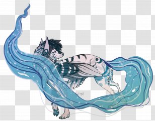 Marine Mammal Illustration Cartoon Mermaid Supernatural - Silhouette - Milky Way Transparent PNG