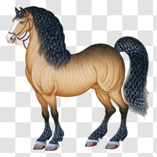 Zodiac Chinese - Elegant Realistic Brown Horse Transparent PNG