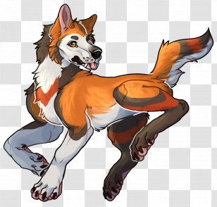 Red Fox Dog Cartoon Character - Fictional Transparent PNG