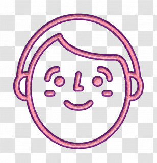 Happy People Outline Icon Man Icon Transparent PNG