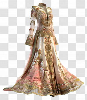 Indian Wedding Dress - Embroidered Ornate Dress With Detailed Design Transparent PNG