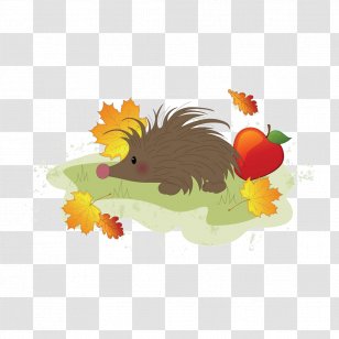 Hedgehog Royalty-free Illustration - Yellow - Cartoon Transparent PNG