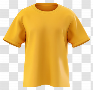 Yellow Tshirt - Bright Yellow Plain T-Shirt Transparent PNG