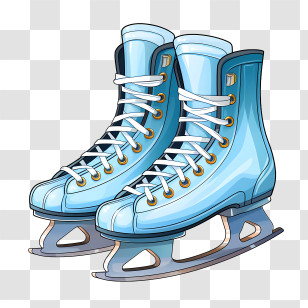 Skates Shoes - Blue Ice Skates Illustration Transparent PNG