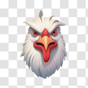 Rooster - Cartoon Chicken Head Illustration Transparent PNG