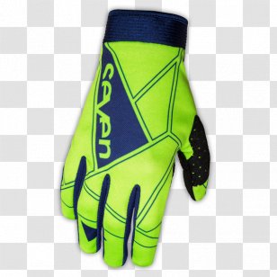 Glove Clothing Sizes Enduro White - Protective Gear In Sports - Yellow Transparent PNG