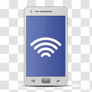 Wireless Wi-Fi Smartphone Icon - Electronic Device - Vector White Transparent PNG