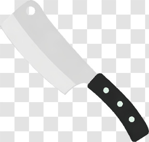 Icon - Kitchen Cleaver With Black Handle Transparent PNG