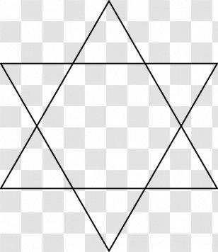 Hexagram Hexagon Star Polygon Of David - Black Transparent PNG