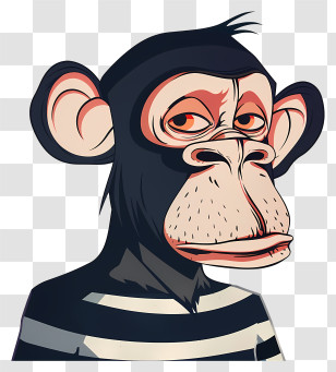Monkey - Cartoon Monkey Illustration With Quirky Expression Transparent PNG