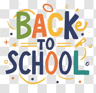 Back To School - Colorful Back To School Graphic Design Transparent PNG