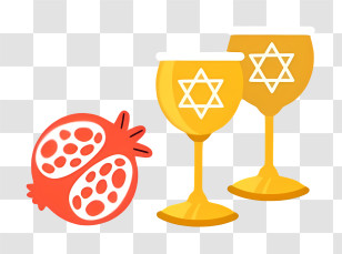 Wine Glass - Wine Glasses With Star Symbol Transparent PNG