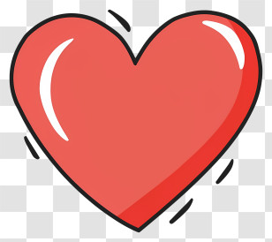 Cartoon - Red Heart Cartoon Art Transparent PNG