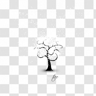 Drawing White Illustration - Trees Under The Snow Transparent PNG