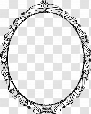 Picture Frames Oval Necklace Chain - Body Jewelry - FLORAL FRAMES Transparent PNG