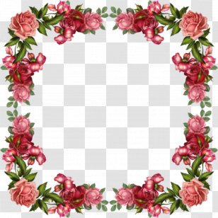Flower Rose Pink Clip Art - Floral Design - Beautiful Borders Transparent PNG