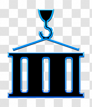 Container On A Crane Icon Crane Icon Transport Icon Transparent PNG