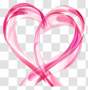 Pink Heart - Pink Intertwined Hearts Symbol Of Love Transparent PNG