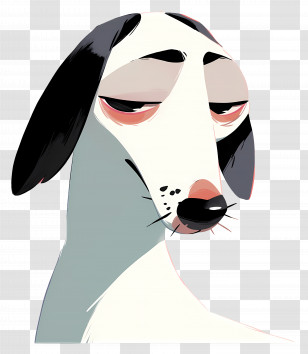Elegant Dog - Cartoon Dog Illustration Transparent PNG