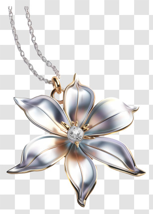 Necklace Jewelry - Elegant Flower Necklace Pendant Transparent PNG