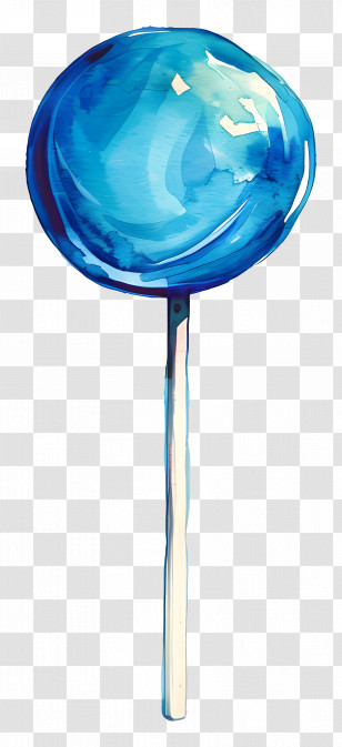 Blue Lollipop - Blue Lollipop Transparent PNG