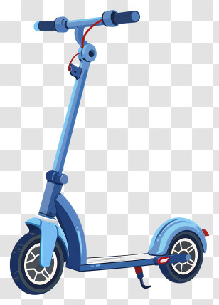 Kick Scooter - Blue Electric Scooter For Urban Mobility Transparent PNG