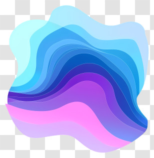 Gradient Background - Abstract Blue And Pink Gradient Waves Transparent PNG