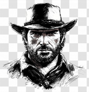 Red Dead Redemption 2 - Cowboy Character In Western Style Transparent PNG