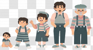 Human Life Cycle - Illustration Of Life Stages Transparent PNG