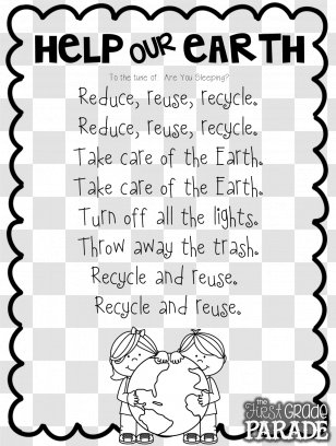 Let's Get Ready For Earth Day Poetry Worksheet - Monochrome - Environment Transparent PNG