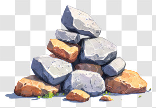 Granite Stone Pile - Natural Rock Pile Transparent PNG